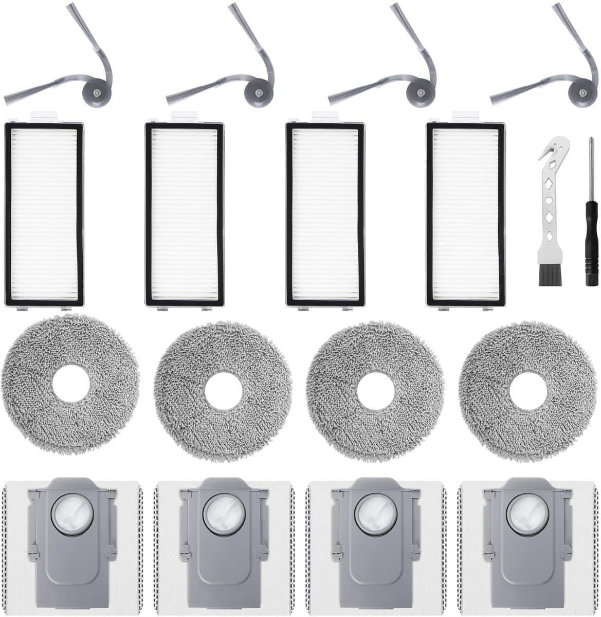 Cosensi - Vervangingsonderdelen - Robotstofzuiger accessoires - Voor optimale prestaties - Geschikt voor Roborock Saros Z70 - Inclusief HEPA-filter... — afbeelding 1