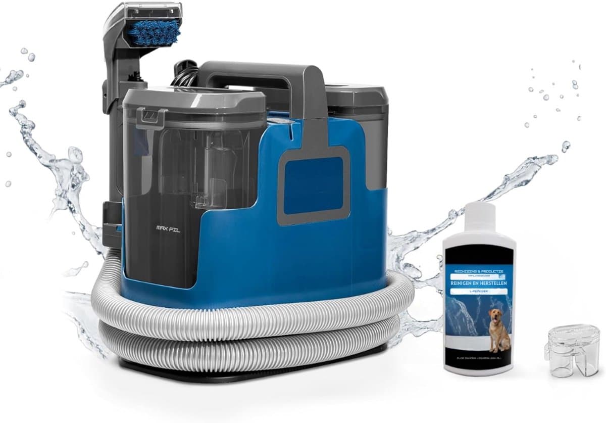 RUX® Vlekkenreiniger - Vlekkenreinigers - Tapijtreiniger Machine - Vlekkenreiniger Bank - Blauw - 34cm x 23cm x 36cm — afbeelding 1