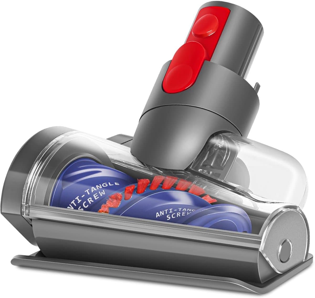 Schroefvormige klitvrije borstel - Voor Dyson Steelstofzuiger V7/ V8/V10/V11 - Mini Turbo Zuigmond - Verwijdert Dierenharen, Haren van Mensen en Huisstofmijt - niversele Stofzuigermond — afbeelding 1