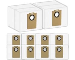 10 pcs Stofafzuigzak Geschikt voor Monsga MS1 MAX, Ultenic T10 Lite Liectroux M70 Pro BPMIO B15 Plus Lubluelu L15 Plus Vacuum Robot Proscenic Q8/Ultenic Vervangende stofzakken