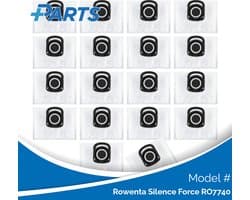 Rowenta Silence Force RO7740 Stofzakken (18 Stuks, Plus.Parts® alternatief voor ZR200540)