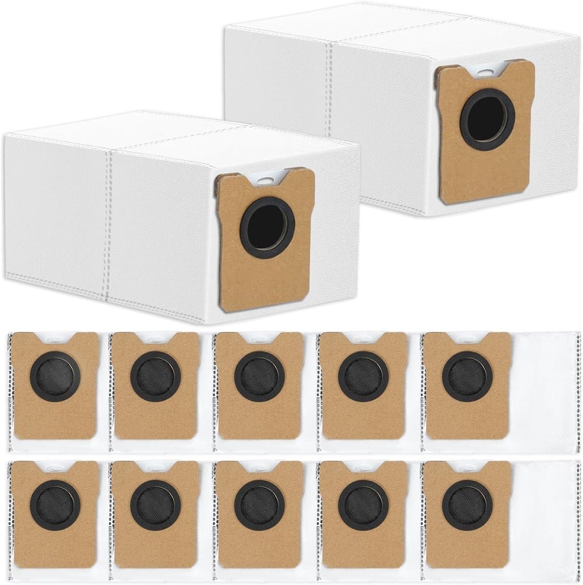 12 stuks stofzakken voor Eufy Omni C20 stofzuiger, reserveaccessoirezak, grote capaciteit — afbeelding 1