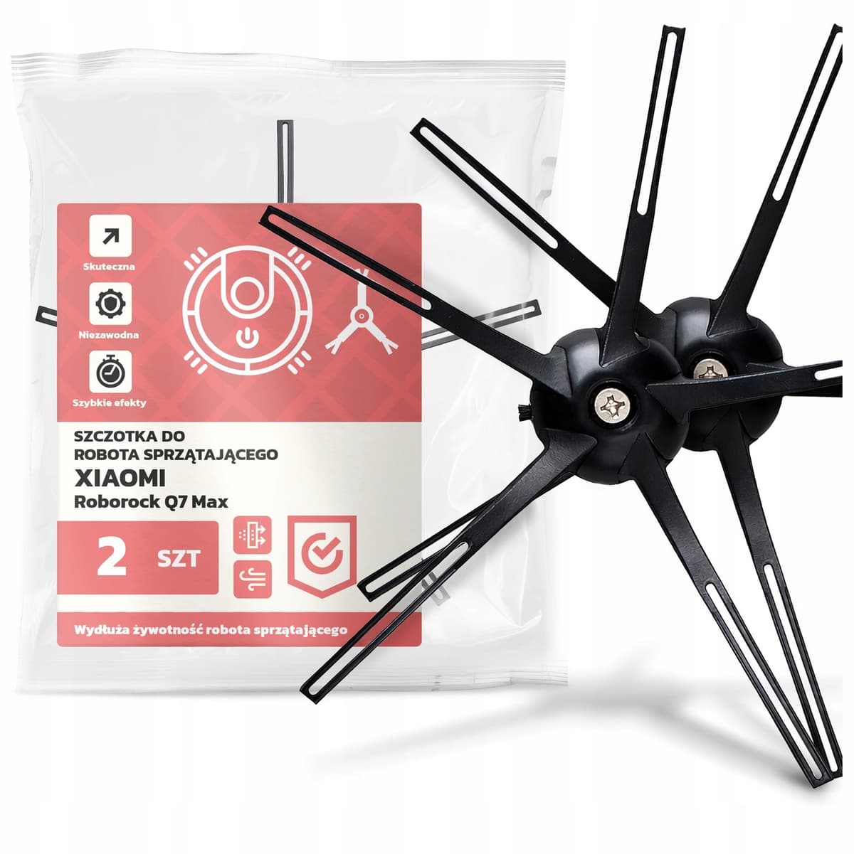 2x Zijborstel voor Robotstofzuiger - Efficiënte Reiniging — afbeelding 1