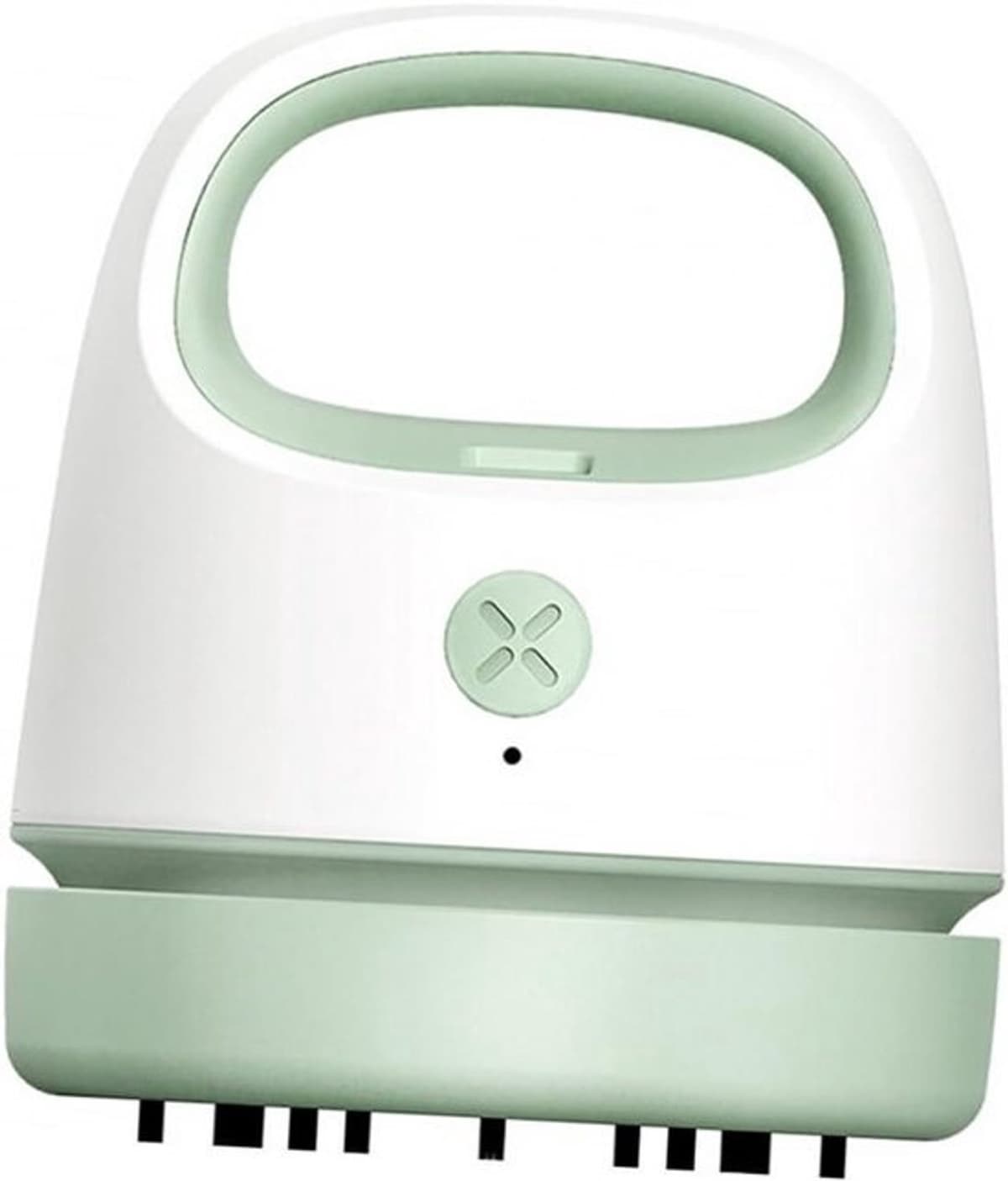 Mini-bureaustofzuiger - Handzame tafelstofzuiger - Bureau reinigen - Draadloos, USB-oplaadbaar - 9.9 x 8.6 cm - Groen — afbeelding 1