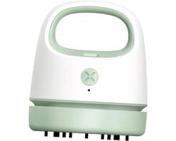 Mini-bureaustofzuiger - Handzame tafelstofzuiger - Bureau reinigen - Draadloos, USB-oplaadbaar - 9.9 x 8.6 cm - Groen