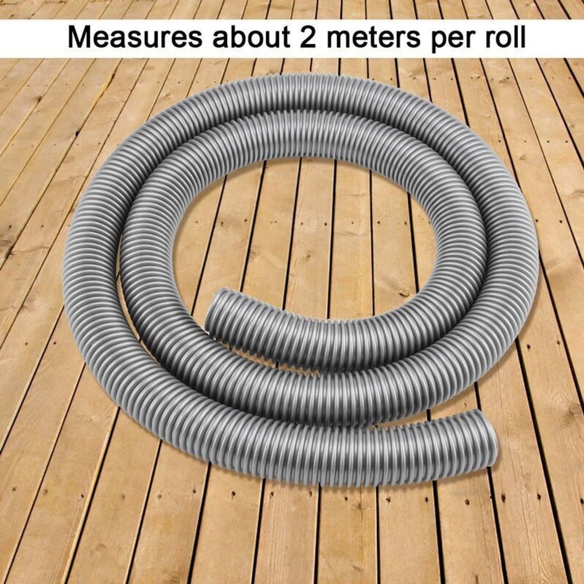 Flexibele slang van 2 meter, 32 mm binnendiameter, 39 mm buitendiameter, universeel accessoire voor huishoudelijke stofzuigers. — afbeelding 1