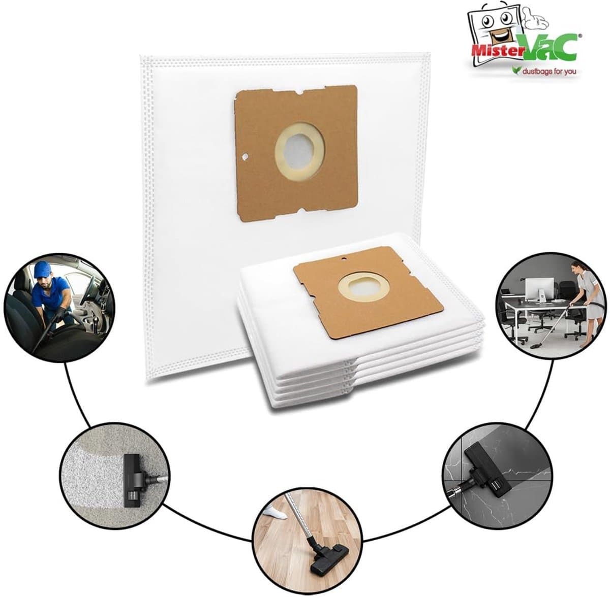 Omgoods - Stofzuigerzakken Compatibel met Bestron ABG450SPE Furbo - 20 Stuks — afbeelding 1