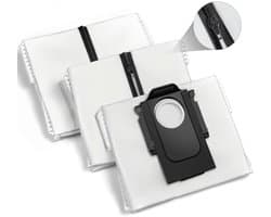 Herbruikbare stofzakken voor Roborock Q Revo, Qrevo S, Qrevo Curve, Qrevo Master, S8 MaxV Ultra, S8 Max Ultra, Saros 10R stofzuiger, 2,7 L grote capaciteit stofzuigerzakken vervangende onderdelen - set van 3