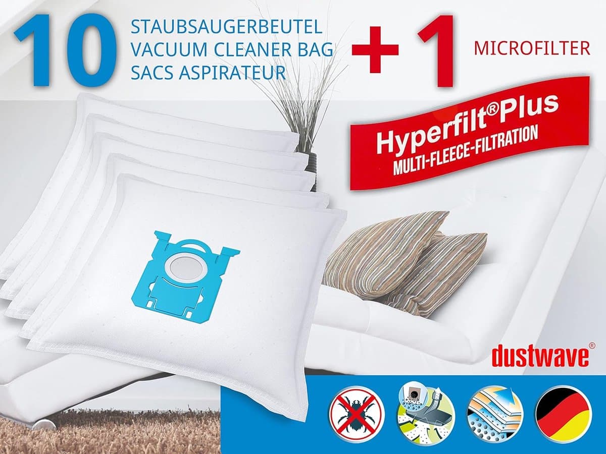 Stofzuigerzakken - Stofzuigerzakken Stofzuigerfilters - Stofzuigen Thuis - Meerlaags Microvlies - 10 stuks - Wit — afbeelding 1