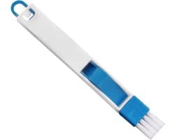 Groefreiniger - Spleetreiniger Borstel - Kieren Schoonmaken - Afneembaar Stofbakje - 1 stuks - Blauw