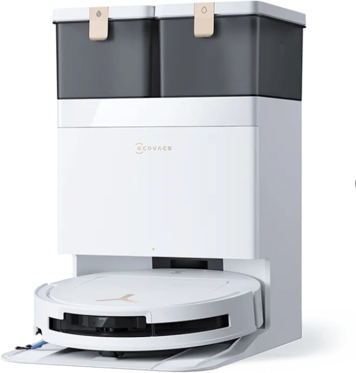 ECOVACS DEEBOT T50 PRO OMNI Gen3 Robotstofzuiger met Dweilfunctie - 25.000Pa - 8.1 cm Ultradun - ZeroTangle 3.0 - TruEdge 2.0 Randreiniging - AIVI 3D 3.0 Obstakelvermijding - 75°C Heetwater-Wit — afbeelding 1