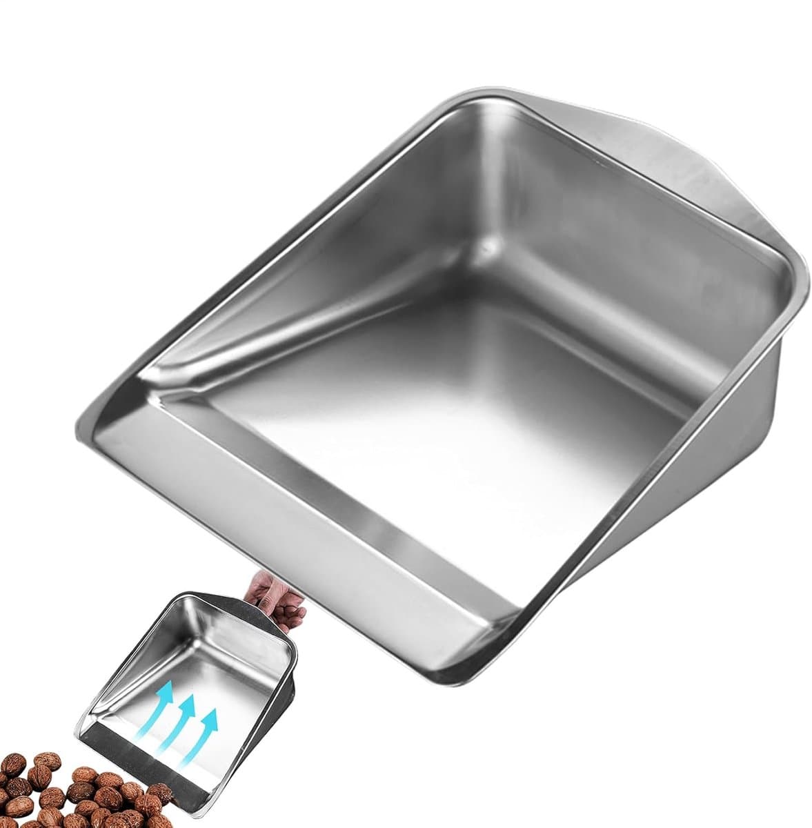 Stalen Stofblik - Metalen Veegblik - Efficiënt Schoonmaken - Roestvrij Staal - 23.5x26x10cm — afbeelding 1