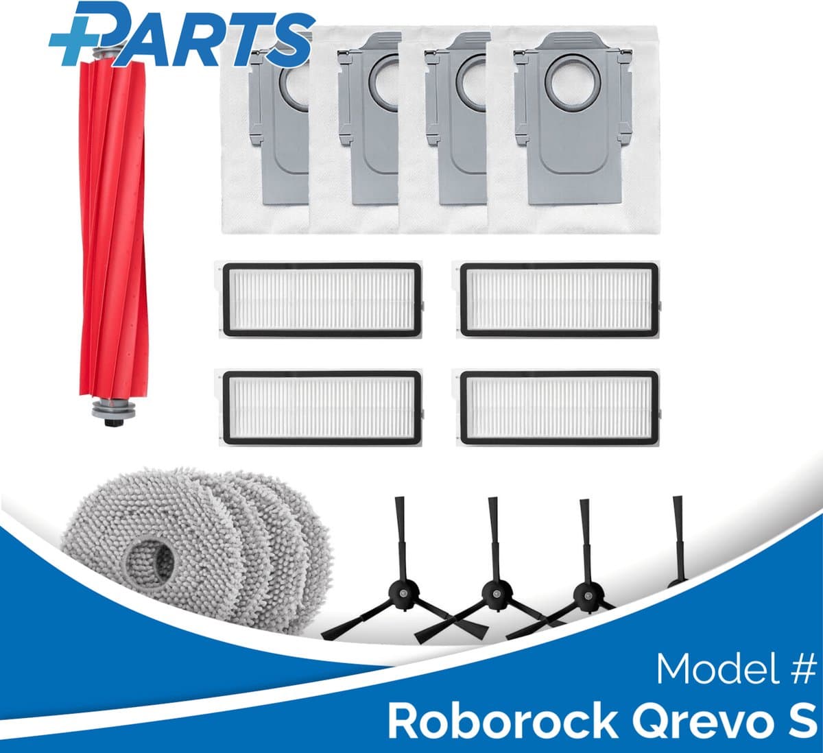 Roborock Qrevo S Onderhoudsset (Plus.Parts® alternatief voor 8.02.0297) — afbeelding 1