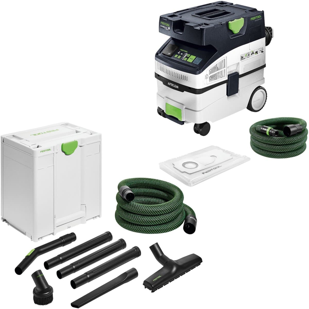 Festool CTH MIDI I AC CLEANTEC mobiele afzuigunit 1200 W 15 l stofklasse H + schoonmaakset voor vakmensen — afbeelding 1