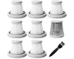 HEPA-filters 7 stuks - Vervangingsfilter - Roestvrijstalen Voorfilter - Reinigingsborstel - Compatibel met Fanttik V8/V10 Mate - Milieuvriendelijke Kunststof - Stofzuigerfilter