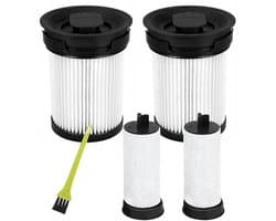 2 filters - Inclusief 2 cartridges + 2 zeefjes + 1 klein borsteltje - HX1 stofzuigeraccessoire filtercartridges en zeefjes - Filters voor Miele Triflex HX1 draadloze stofzuiger - Kunststof