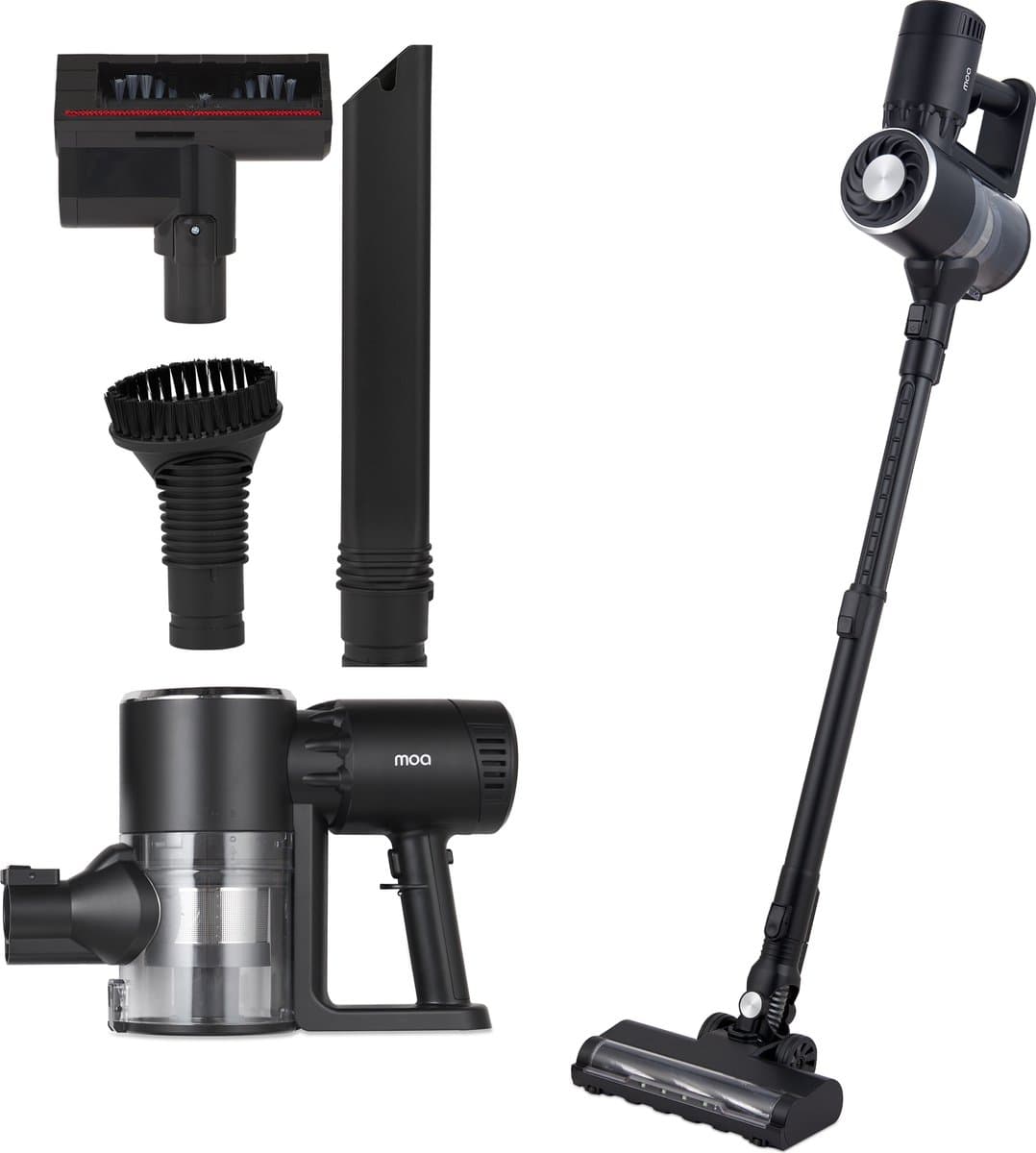 MOA Steelstofzuiger Draadloos - Zonder Zak - Op Accu - 2-in-1 - 180W - Vacuum Cleaner - Zwart - Draadloze stofzuiger — afbeelding 1