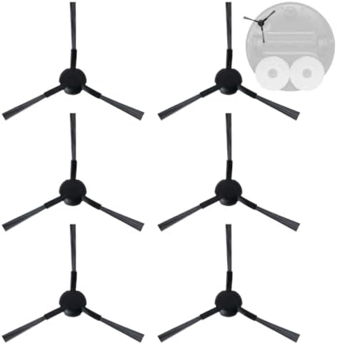 PromoHome Robotstofzuiger Zijborstels - 6 Stuks - Universele Compatibiliteit — afbeelding 1