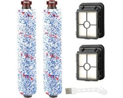Vervangingsonderdelen: 2 multifunctionele rolborstels + 2 filters, Geschikt voor BISSELL Crosswave series 17132 en 2225N.