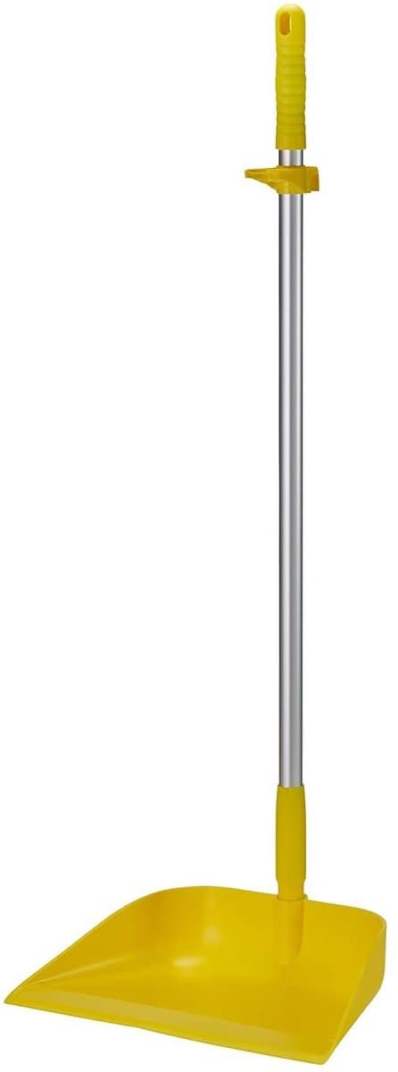 Staande Stofpan - Stofblik met steel - Efficiënt vegen - Hygiënisch ontwerp - 33 x 20 x 8 cm - Geel — afbeelding 1