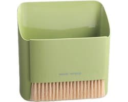 Kleine Stofpan Bezemset - Mini Kruimelveger - Tafel Reinigen - Compact en Draagbaar - 16 x 17 x 7.5 cm