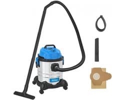 Nat Droogzuiger - Stofzuiger Nat Droog - Klus Klusjes - 20 Liter Reservoir - 1200 Watt - Blauw Zilver Zwart