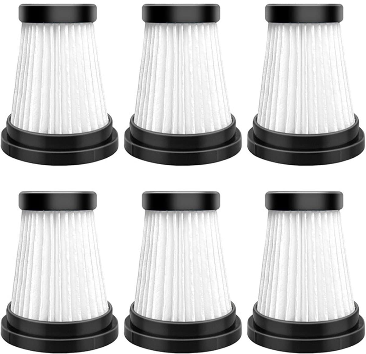 6-delige zuigfilter-accessoireset geschikt voor de draadloze stofzuigers Moosoo K12/ K12 PRO/K13 — afbeelding 1
