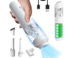 Draadloze Handstofzuiger 11000Pa - USB Oplaadbaar - Mini en Lichtgewicht - Ideaal voor Auto en Thuis - ShopVlot