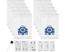 Geschikt voor 10 stuks 3D Airclean-zakken ter vervanging van Miele GN-stofzuigerzakken, geschikt voor Miele Classic C2 C3 S2 S5 S8 S400-serie met motorbeschermingsfilters, AirClean-filters