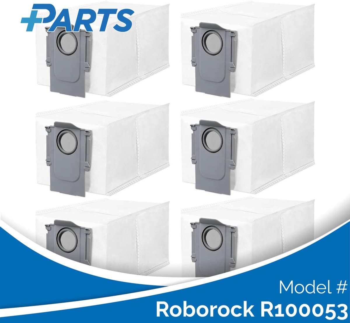 Roborock R100053 Stofzakken (6 Stuks, Plus.Parts® alternatief voor 8.02.0239) — afbeelding 1