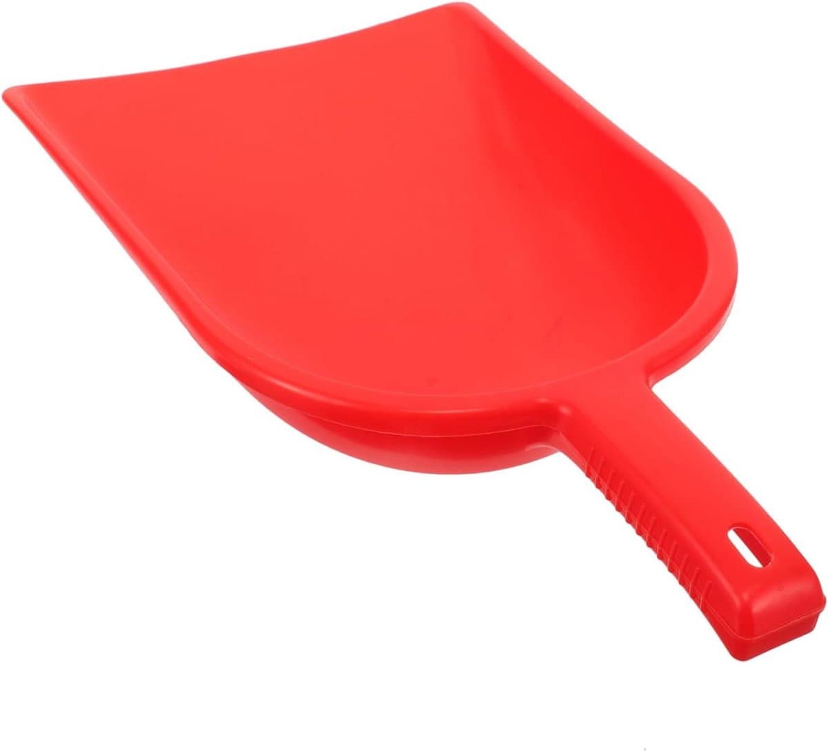 Stofblik en Bezemset - Handveger Tafel - Bureau Schoonmaken - Ergonomisch Handvat - 34 x 19 cm - Rood — afbeelding 1