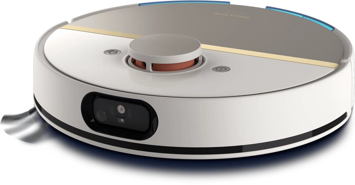Philips HomeRun Aqua 7000 Series XU7000/02 - Robotstofzuiger met Dweilfunctie - Wit / Goud - App Connected — afbeelding 1
