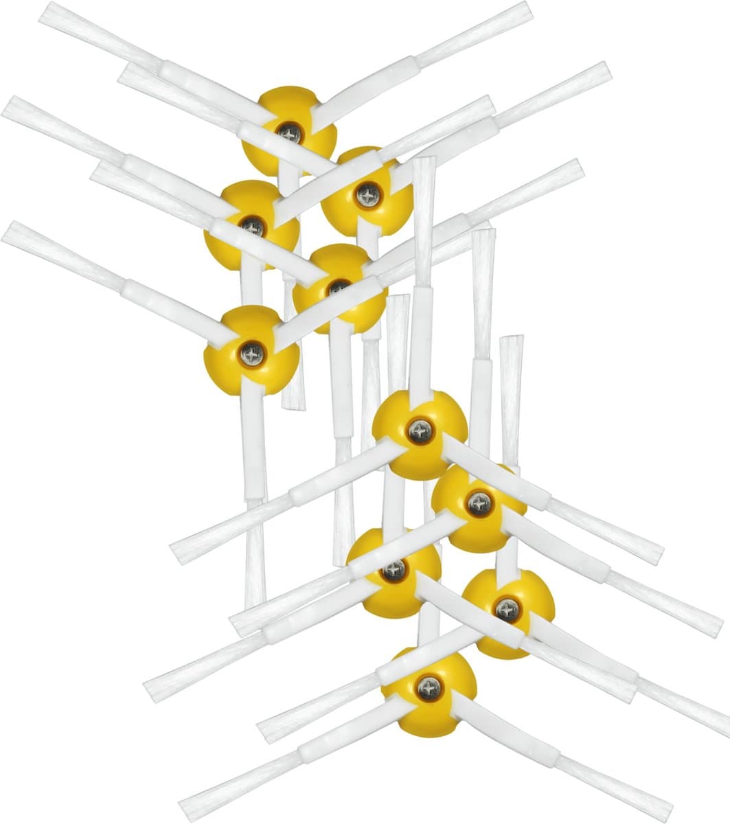 10x Dparts zijborstel geschikt voor iRobot Roomba - voor 500 600 en 700 series - borstel vervangingsset robotstofzuiger - voor series 510 530 540 550 560 600 625 630 650 690 760 770 780 — afbeelding 1
