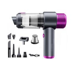 Set van 10 stuks 4‑in‑1 draagbare handstofzuigers, krachtige oplaadbare lichtgewicht mini stofzuiger, multifunctioneel ook als mini haardroger, voor sofa, auto en kantoor
