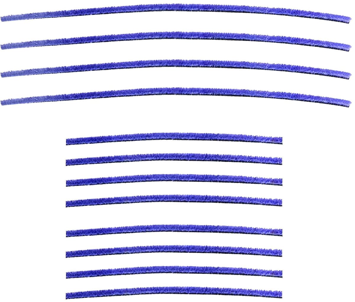 Vervangende pluche strips - 12 stuks - Blauw - Voor Dyson V6-V11 — afbeelding 1