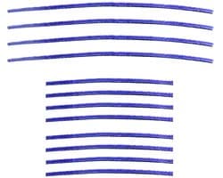 Vervangende pluche strips - 12 stuks - Blauw - Voor Dyson V6-V11