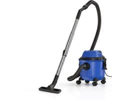 Klarven® Bouwstofzuiger Blauw - Zonder Zak - Droog En Nat Zuigen - 15 Liter Reservoir - Cartridge-, Fijnstof- En Natfilter