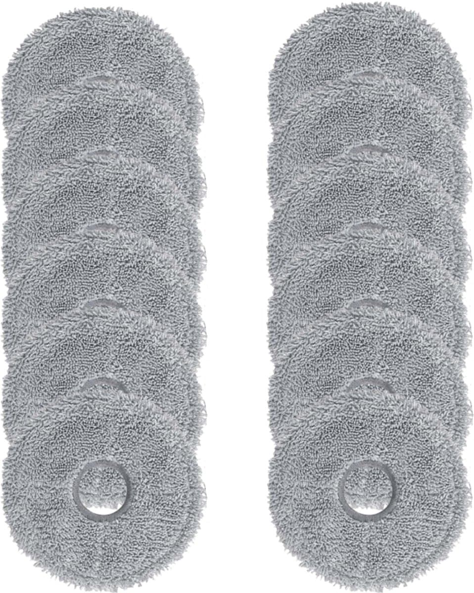 12 stuks microvezel dweilpads voor Dreame L10/L10s/L20/L40/X40/X50, Xiaomi X10+/X20+, Roborock Qrevo S5V Curv, reserve mopdoeken robotstofzuiger accessoires — afbeelding 1