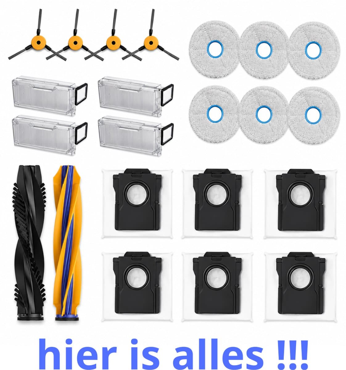 GROTE accessoire set compatibel met Dreame X60 - X60 ULTRA MAX - 22 onderdelen — afbeelding 1
