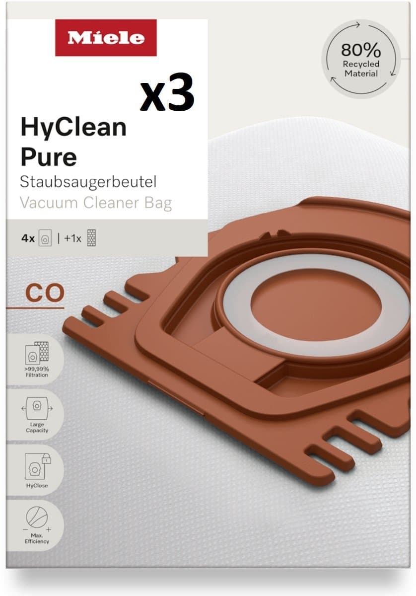 3x Miele CO HyClean Pure stofzuigerzakken - geschikt voor de Guard M1 serie — afbeelding 1