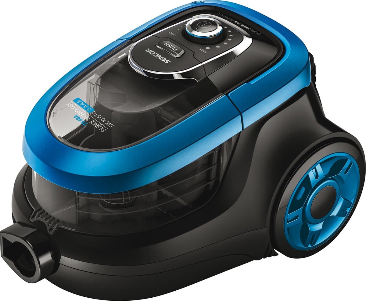 Zakloze stofzuiger - SENCOR - SVC-1035TQ - 750 W - 75 dB - 1 L - Zwart/Blauw — afbeelding 1