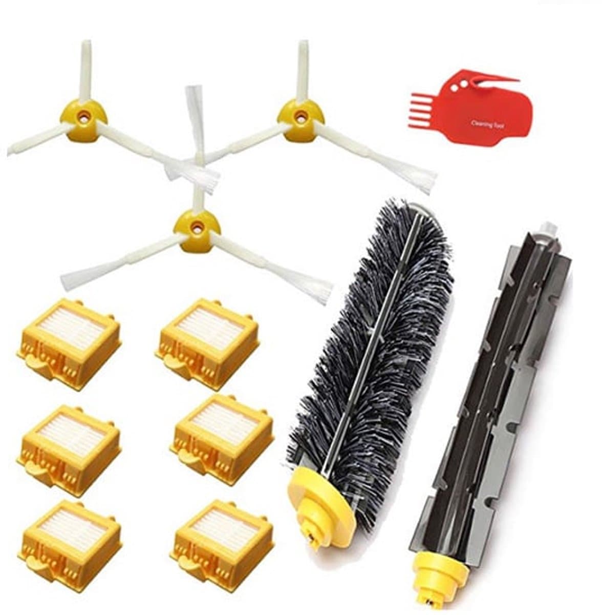8x geschikt voor Plus.Parts iRobot Roomba 700 - Stofzuigeronderhoudsset — afbeelding 1