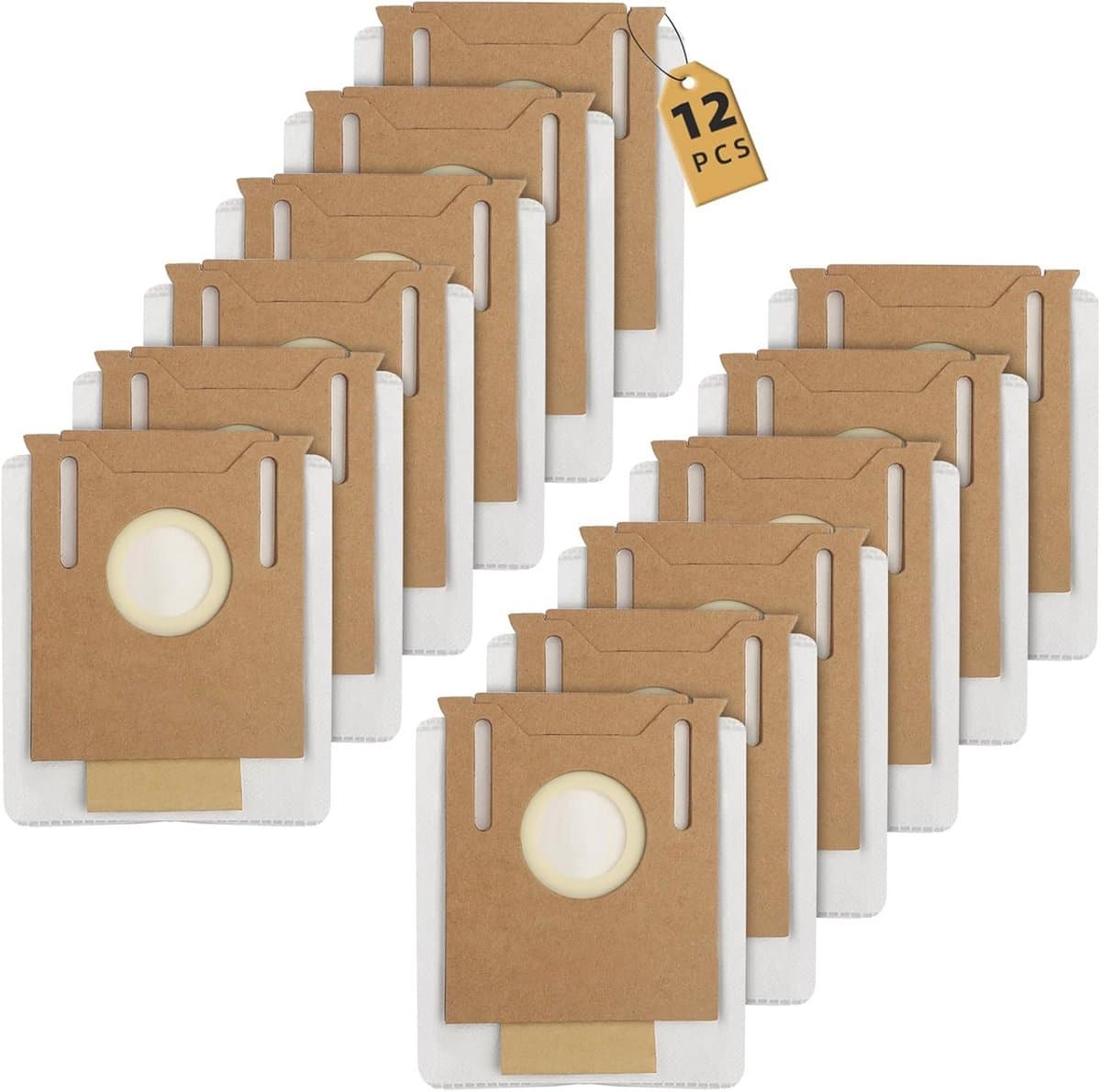 12 Stuks stofzuigerzakken zijn geschikt voor Ecovacs T8/T8AIVI/T8MAX/T9/N8+/H8 PRO/N8Pro plus/N10 Plus stofzuigers - Stofzuigerzak - stofzuigerzakken — afbeelding 1