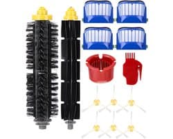 Reserveonderdelen geschikt voor iRobot Roomba 600-serie: 14 borstels geschikt voor modellen 605 tot 676 en 80 tot 68. Ookgeschikt voor 500-serie 564, 585 en 595.