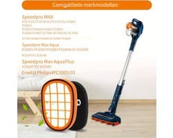 Dutchers® 6-delige Filtersset Geschikt voor Philips SpeedPro Max & Max Aqua series – Wasbare filters - HEPA13 stofzuigerfilter - Duurzaam