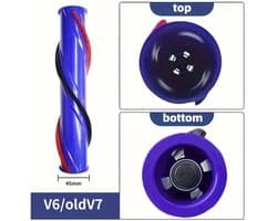 Vervangende Opzetborstel Geschikt voor Dyson V6 – Carbonvezel Rollerborstel – Compatibel met Dyson V6 en Oude V7 Draadloze Stofzuigers – Accessoire voor Krachtige Schoonmaak