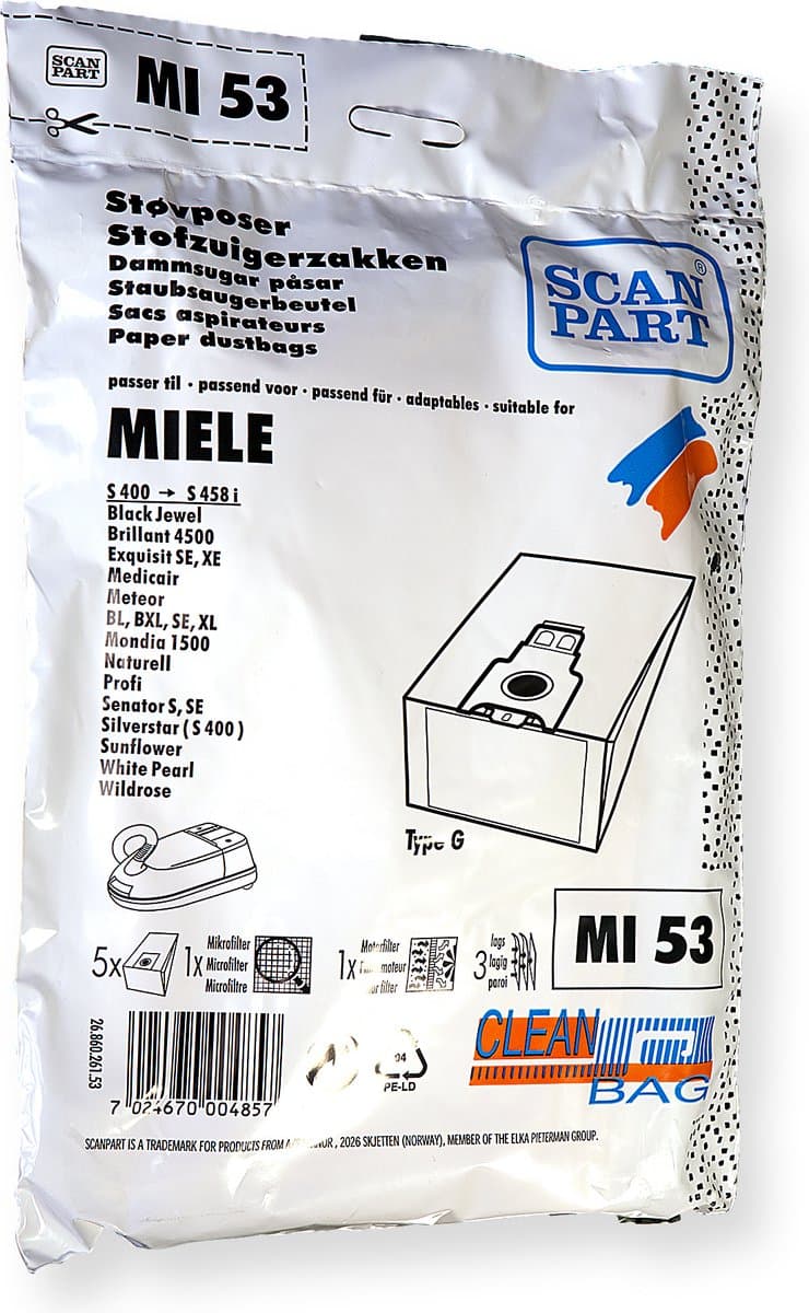 scanpart - stofzuigerzak - geschikt voor MIELE - MI53 - Type G — afbeelding 1