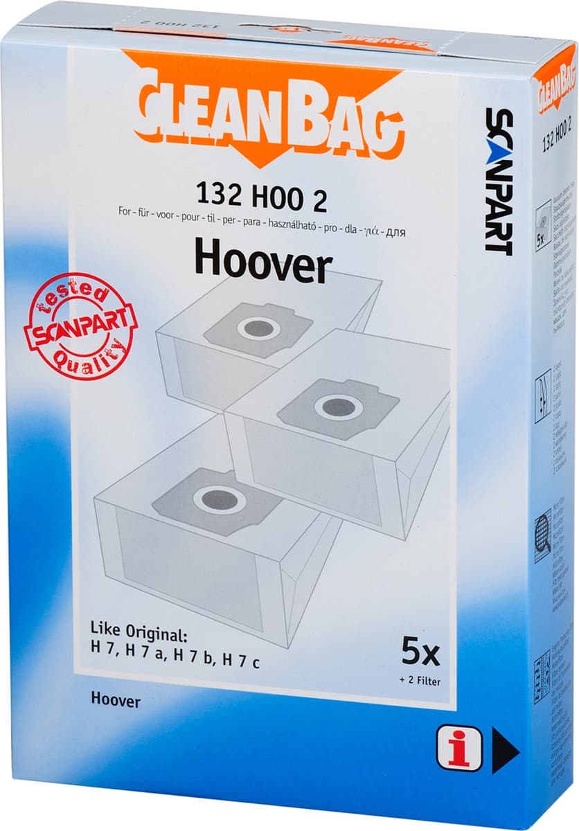 Hoover H7+ Stofzuigerzakken origineel 5 stuks — afbeelding 1