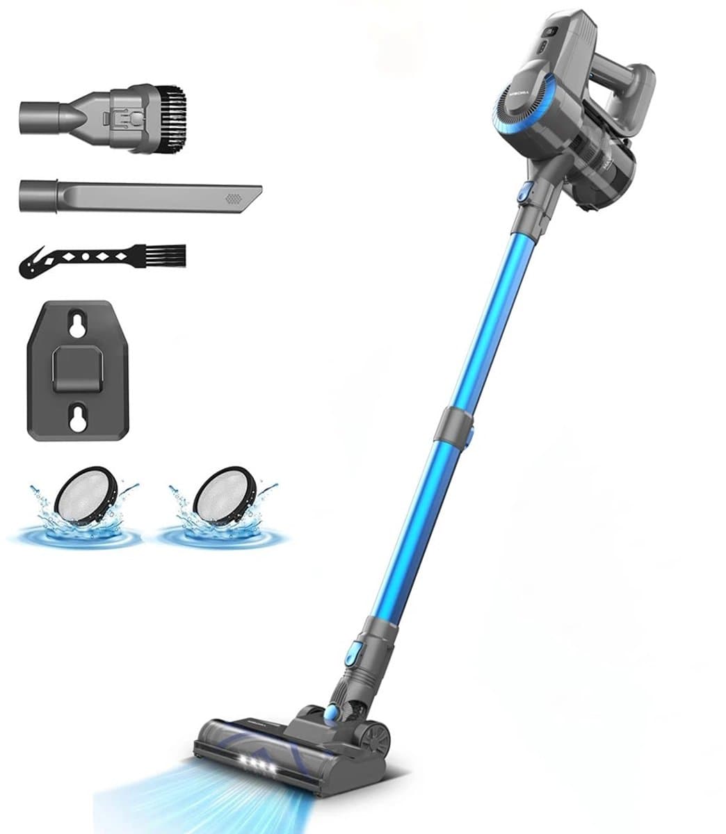 Serolux® - Stofzuiger zonder zak - Stofzuigers - Stofzuiger draadloos - Stofzuiger voor thuis - Draadloze Rechtopstaande Handheld - Lichtgewicht Oplaadbare - Lithium Batterij - Blauw — afbeelding 1