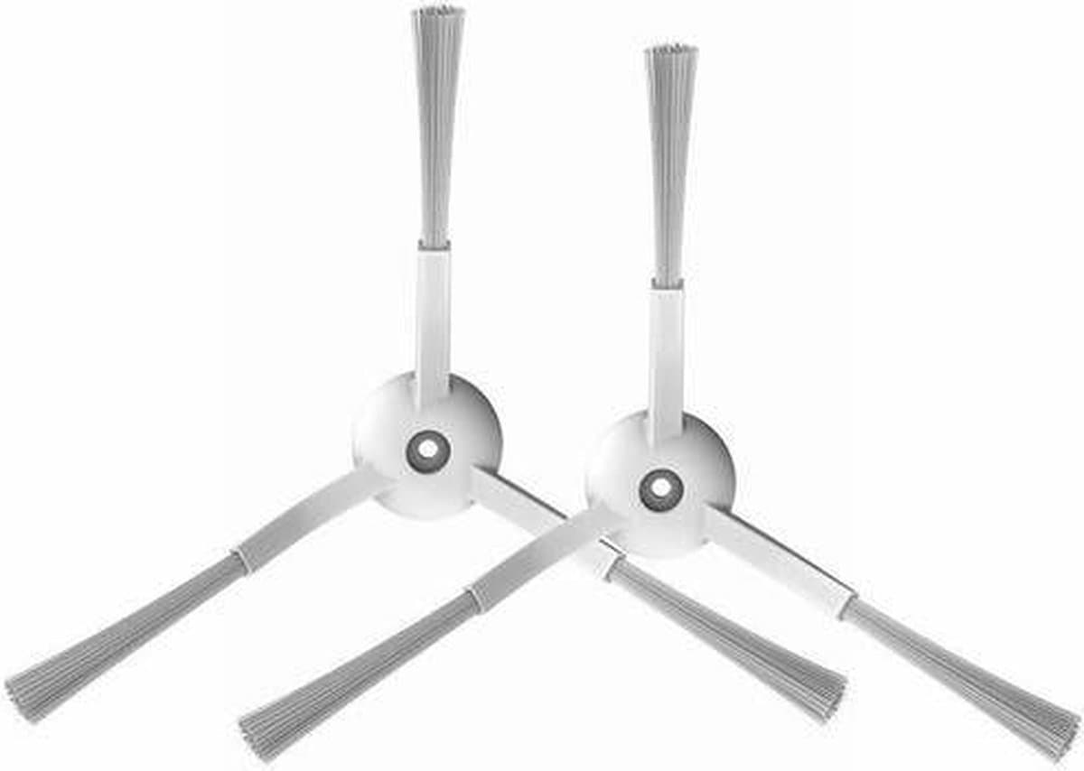 2 stuks zijborstels voor de Xiaomi S9 of S9 UV robot stofzuiger wit — afbeelding 1
